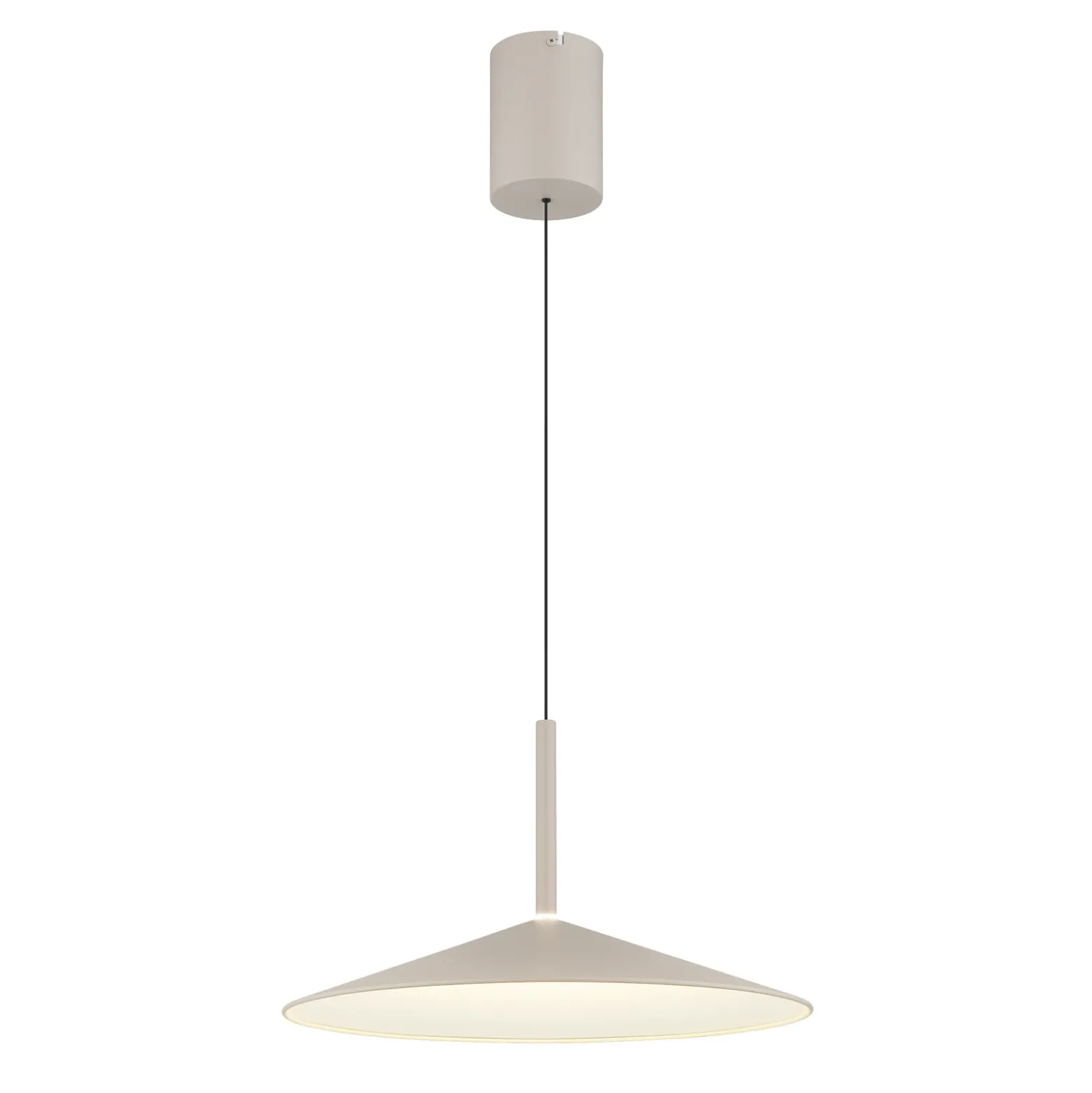 Lámpara colgante LED Lampone, color arena, Ø 47 cm, metal, Soft-Lift