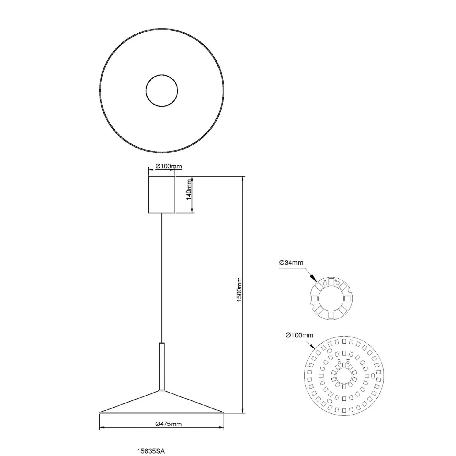 Lámpara colgante LED Lampone, color arena, Ø 47 cm, metal, Soft-Lift