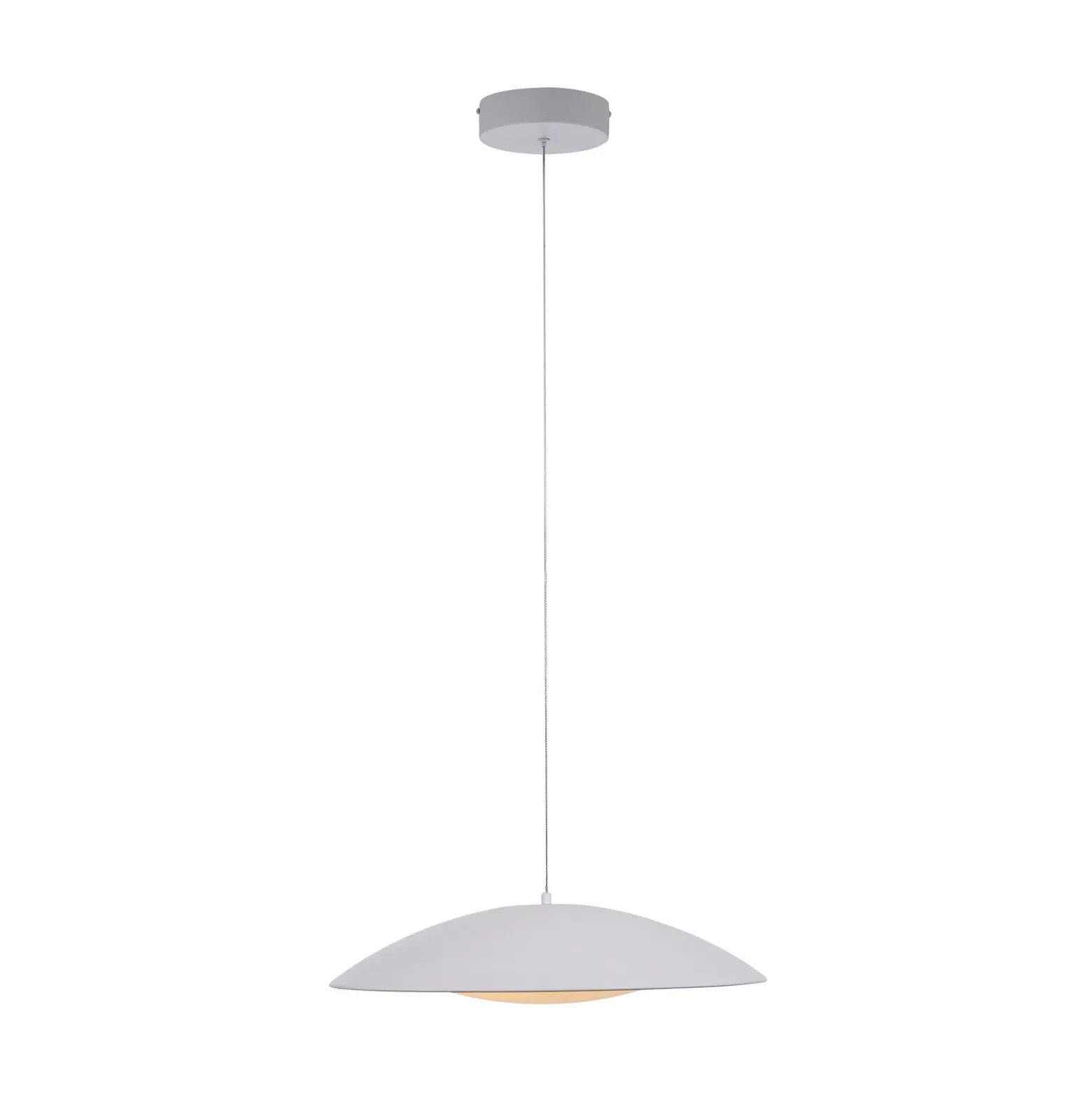 Lámpara colgante LED LENTE, blanca, Ø 50 cm, metal, Switchdim