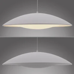 Lámpara colgante LED LENTE, blanca, Ø 50 cm, metal, Switchdim