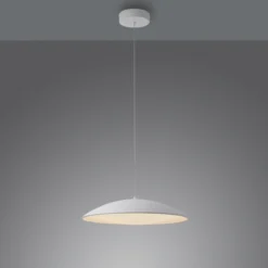 Lámpara colgante LED LENTE, blanca, Ø 50 cm, metal, Switchdim