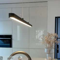 Lámpara colgante LED Lento de Paulmann, negra, 100 cm, luz hacia arriba/abajo,