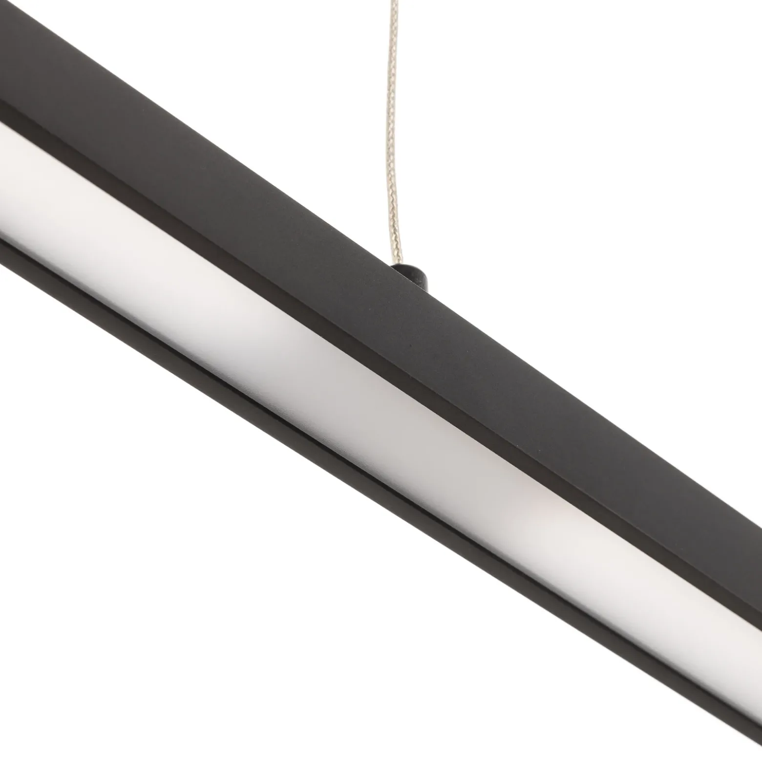 Lámpara colgante LED Lento de Paulmann, negra, 100 cm, luz hacia arriba/abajo,