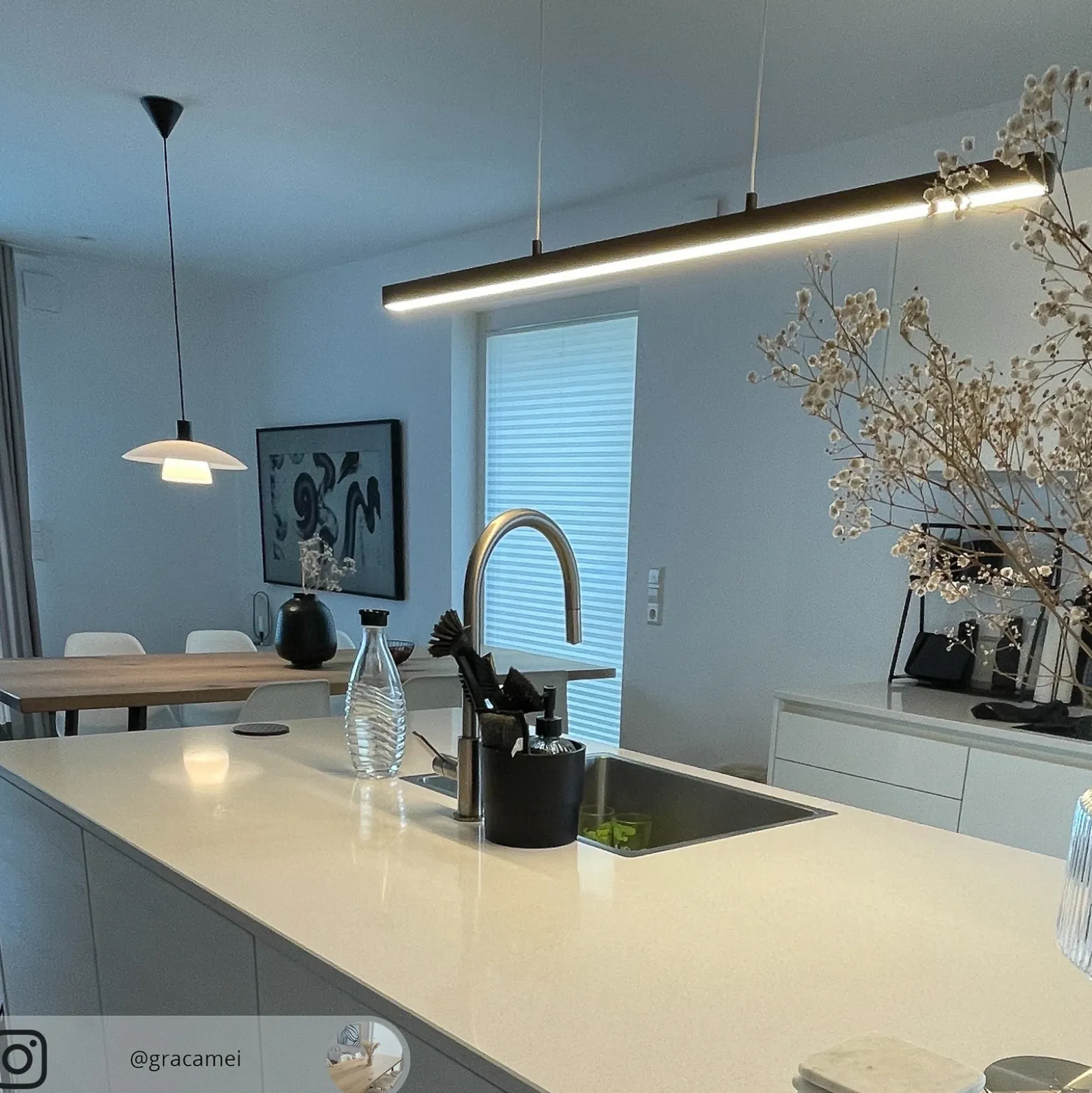 Lámpara colgante LED Lento de Paulmann, negra, 100 cm, luz hacia arriba/abajo,