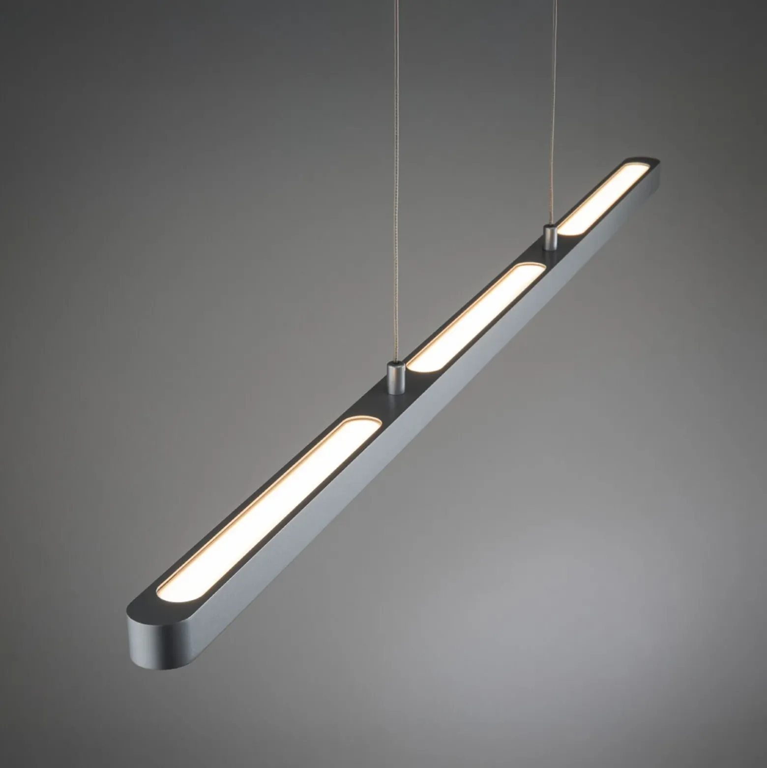 Lámpara colgante LED Lento de Paulmann, cromada, 100 cm, luz hacia