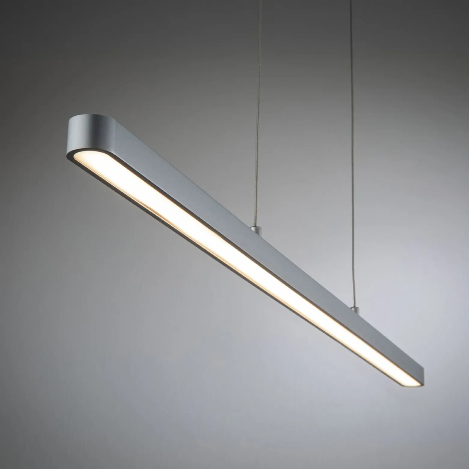 Lámpara colgante LED Lento de Paulmann, cromada, 100 cm, luz hacia
