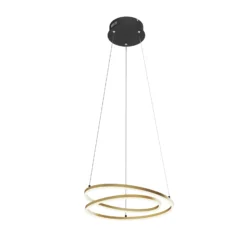Lámpara colgante LED Lindby Davian, color latón, 49 cm, atenuable