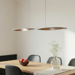 Lámpara colgante LED Lindby Jaren, negro/marrón, 100 cm, CCT