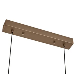 Lámpara colgante LED Lindby Jaren, negro/marrón, 100 cm, CCT
