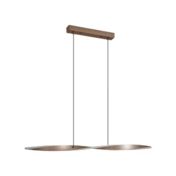 Lámpara colgante LED Lindby Jaren, negro/marrón, 100 cm, CCT