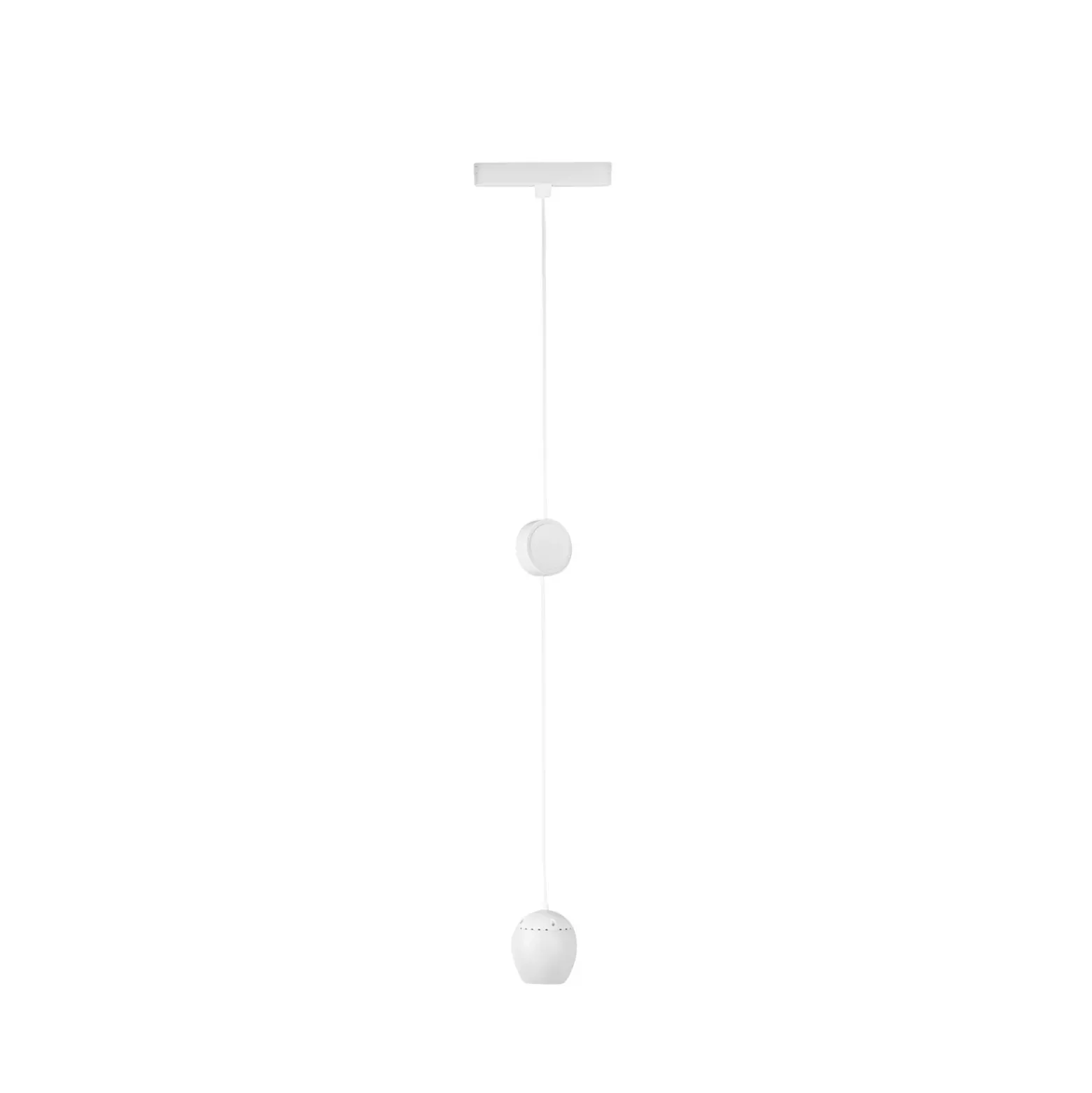 Lámpara colgante LED Lindby Lumaro, blanca, Ø 6,2 cm, 48V, atenuable