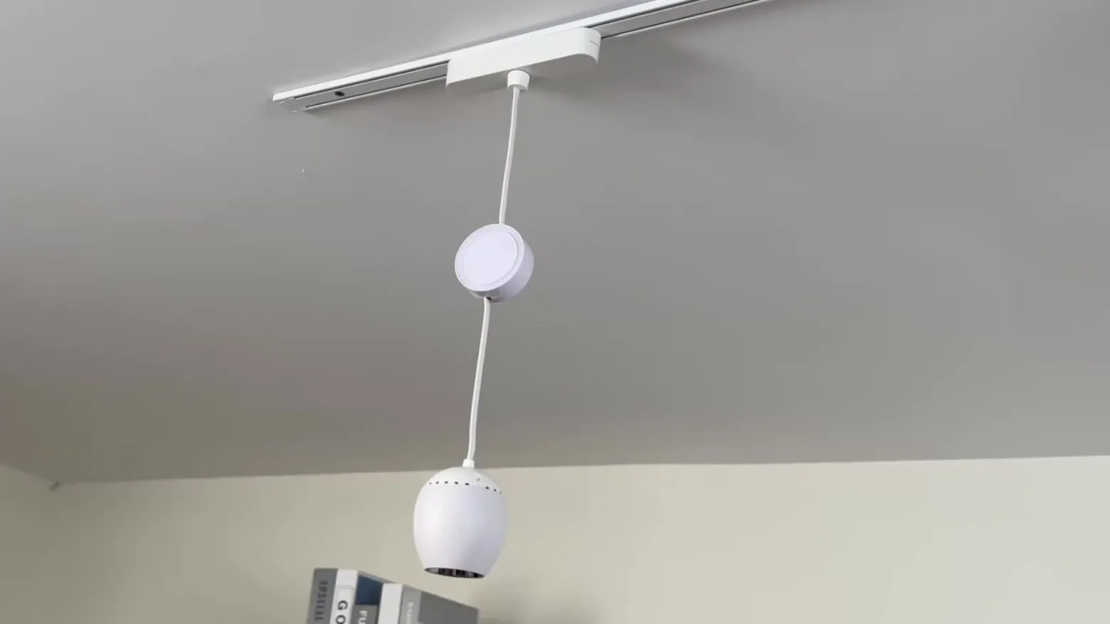 Lámpara colgante LED Lindby Lumaro, blanca, Ø 6,2 cm, 48V, atenuable