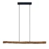 Lámpara colgante LED Lindby Nekala, negra, madera, 120 cm de largo