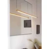 Lámpara colgante LED LOOM DESIGNStraw 200, dorada, aluminio