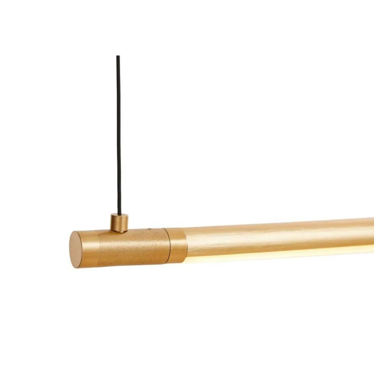 Lámpara colgante LED LOOM DESIGNStraw 200, dorada, aluminio