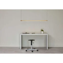 Lámpara colgante LED LOOM DESIGNStraw 200, dorada, aluminio