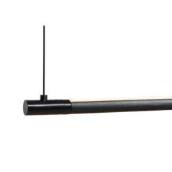 Lámpara colgante LED LOOM DESIGN Straw 150, negra, aluminio