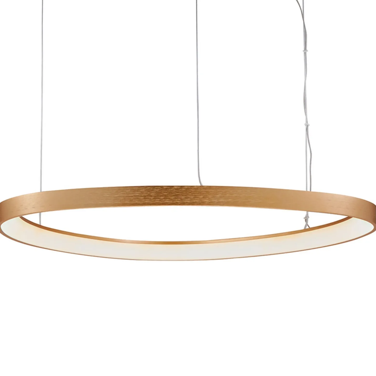 Lámpara colgante LED Loop, oro, Ø 80 cm