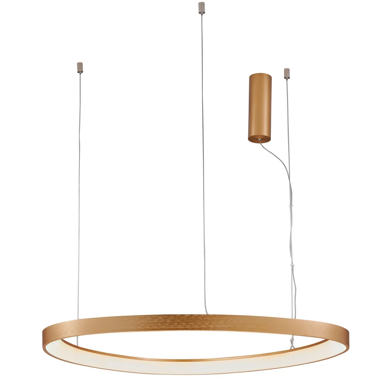 Lámpara colgante LED Loop, oro, Ø 80 cm
