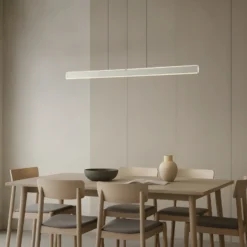 Lámpara colgante LED Lucande Arvon, color aluminio, 117 cm, atenuable, CCT