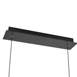 lámpara colgante LED Lucande Alevia, negro/dorado, CCT