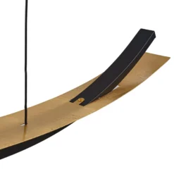 lámpara colgante LED Lucande Alevia, negro/dorado, CCT