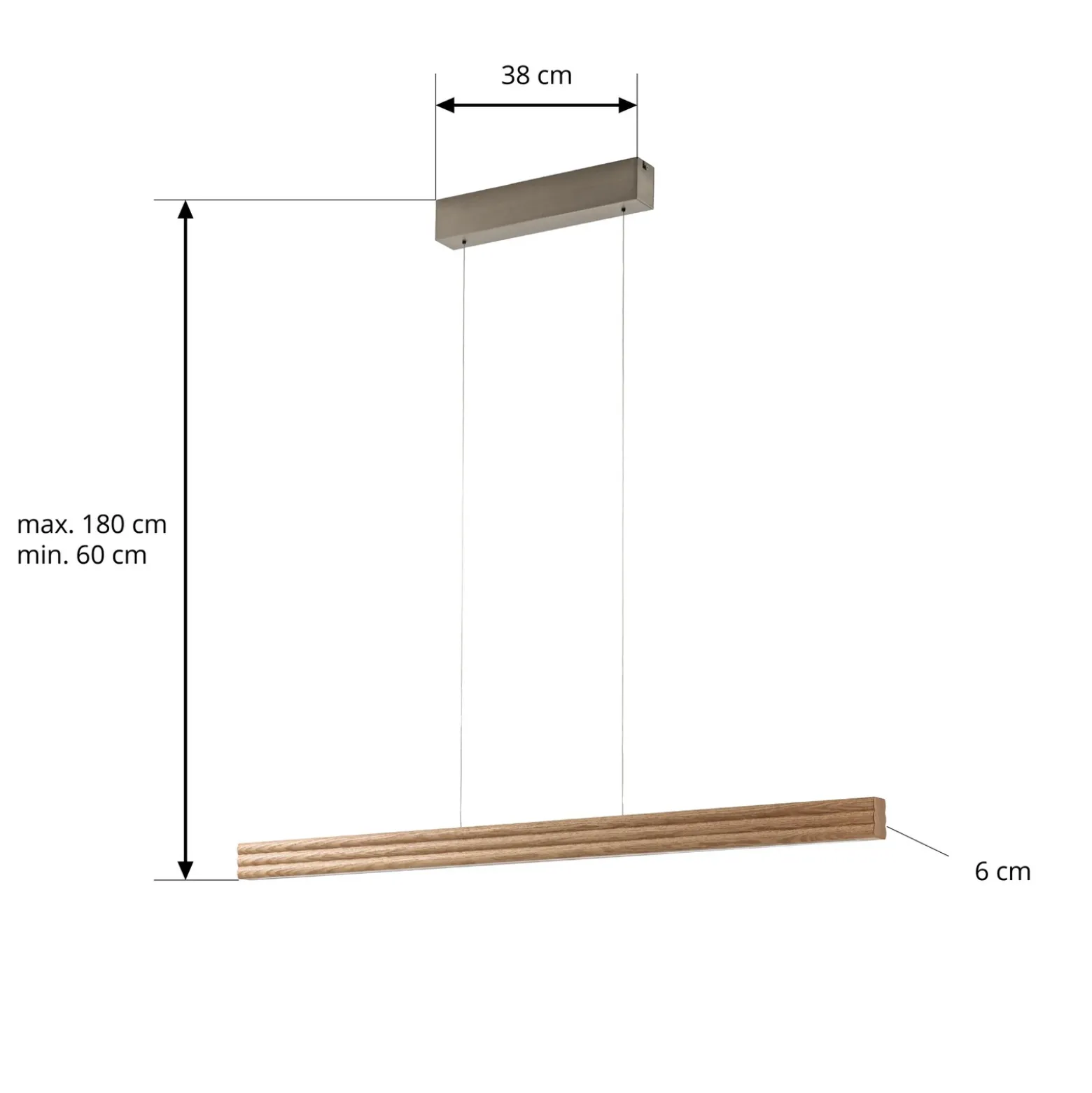 Lámpara colgante LED Lucande Annetta, 117 cm, CCT, atenuable
