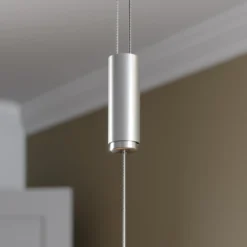Lámpara colgante LED Lucande Arnik, 140 cm, color níquel, atenuable