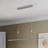 Lámpara colgante LED Lucande Arnik, 140 cm, color níquel, atenuable
