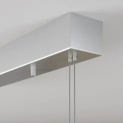Lámpara colgante LED Lucande Arnik, 140 cm, color níquel, atenuable