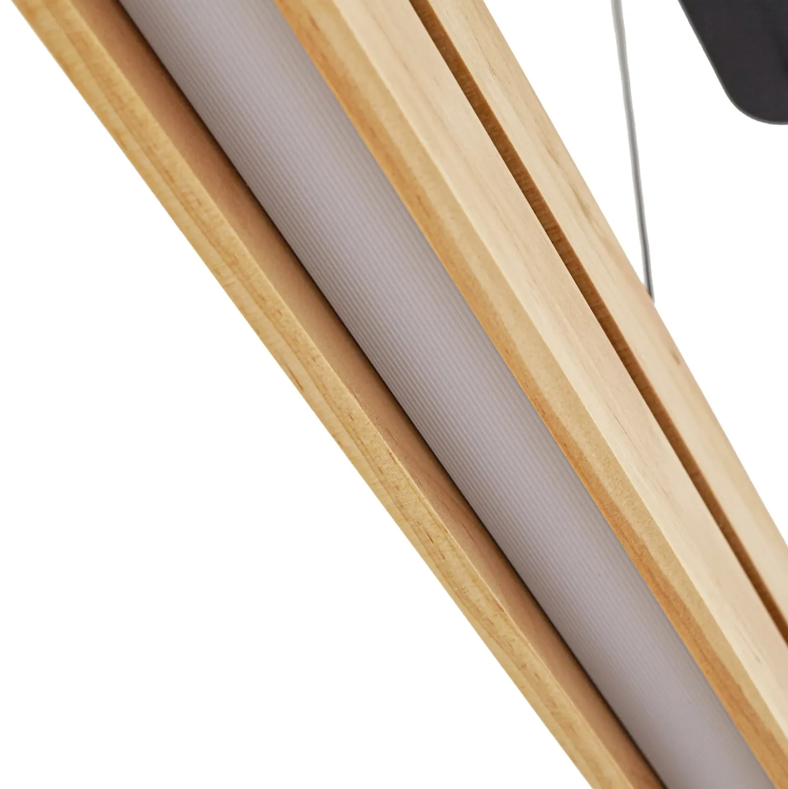 lámpara colgante LED Lucande Darnor, madera, CCT, longitud 100 cm