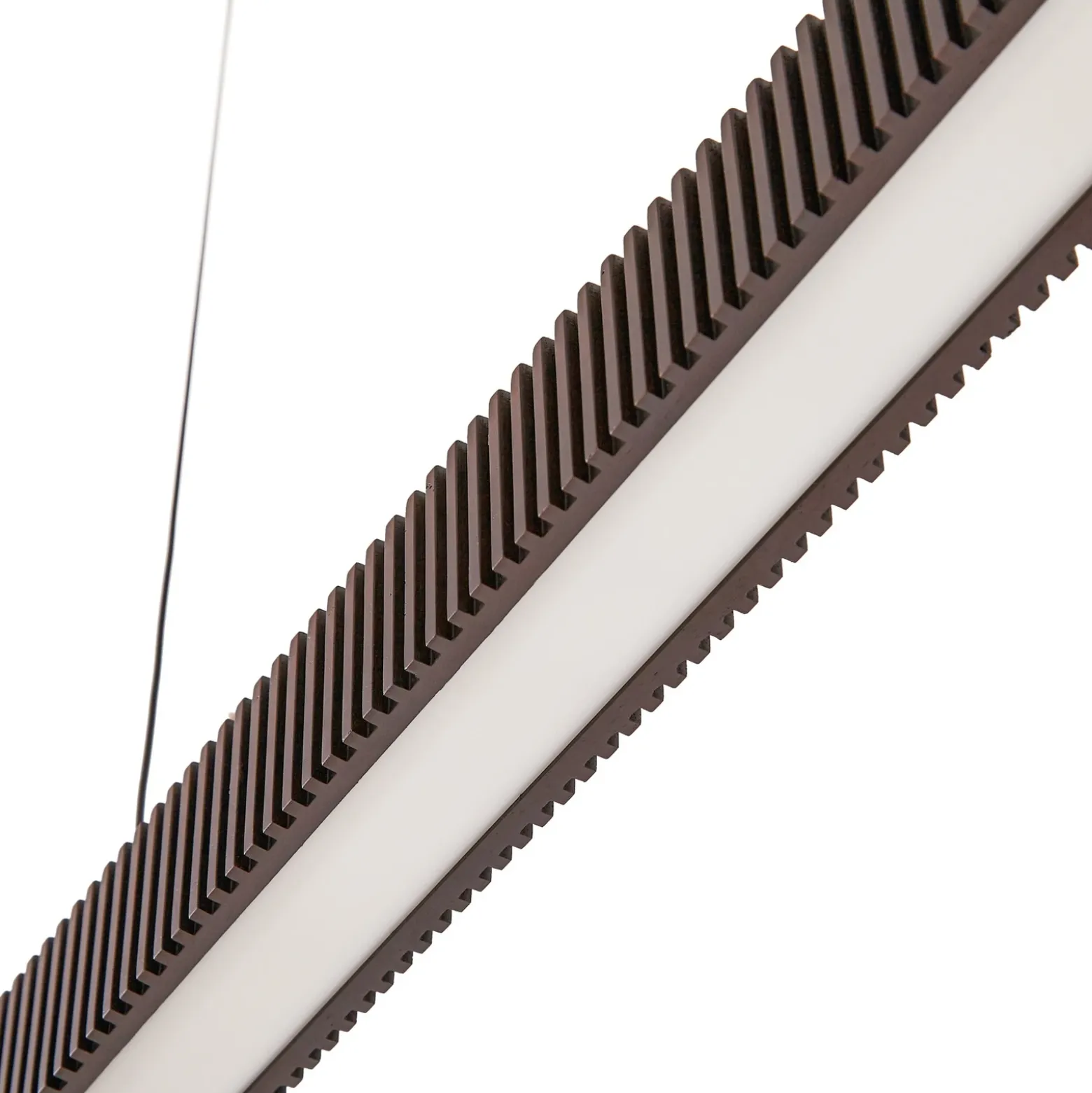 Lámpara colgante LED Lucande Emara, madera oscura, roble, CCT