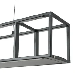 Lámpara colgante LED Lucande Estante, negra, atenuable