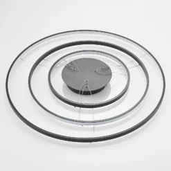Lámpara colgante LED Lucande Ezana, negra, metal, Ø 80 cm
