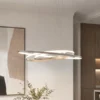 Lámpara colgante LED Lucande Ezana, níquel, metal, Ø 80 cm