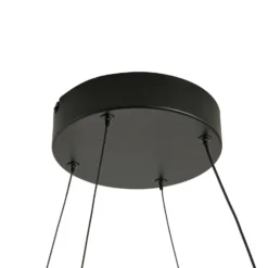 Lámpara colgante LED Lucande Gavril, 100 cm, negra, atenuable