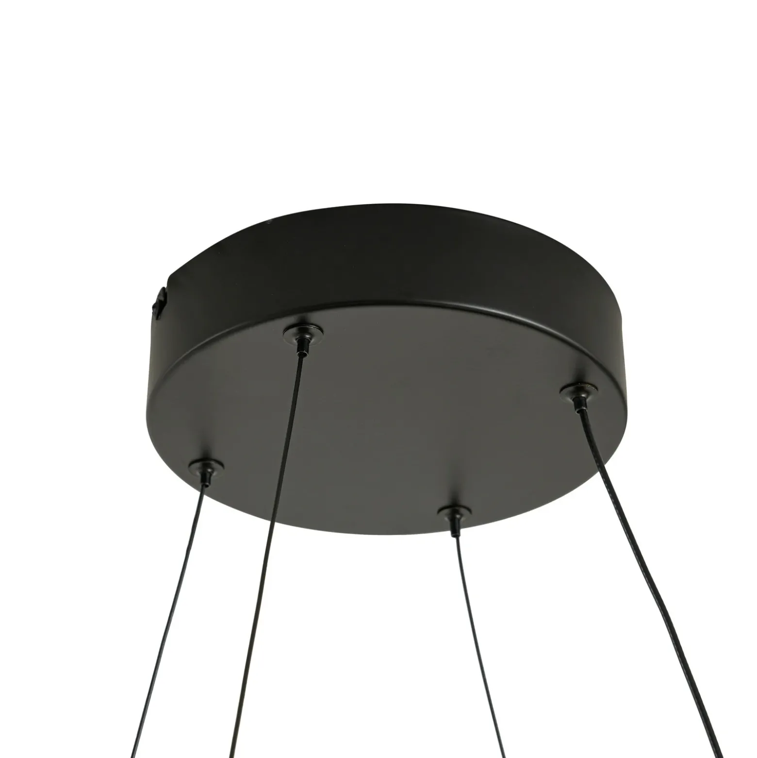 Lámpara colgante LED Lucande Gavril, 100 cm, negra, atenuable