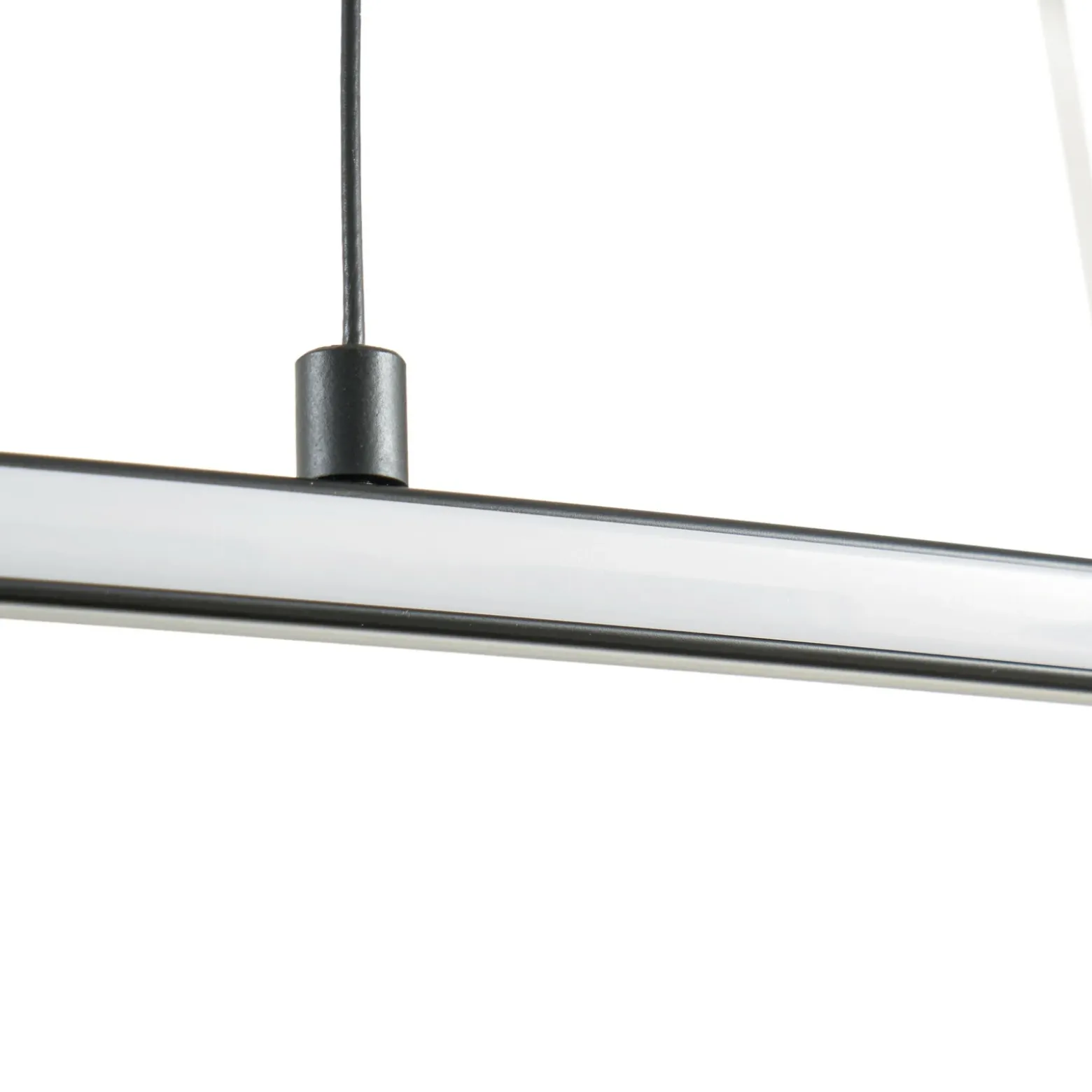 Lámpara colgante LED Lucande Gavril, 100 cm, negra, atenuable