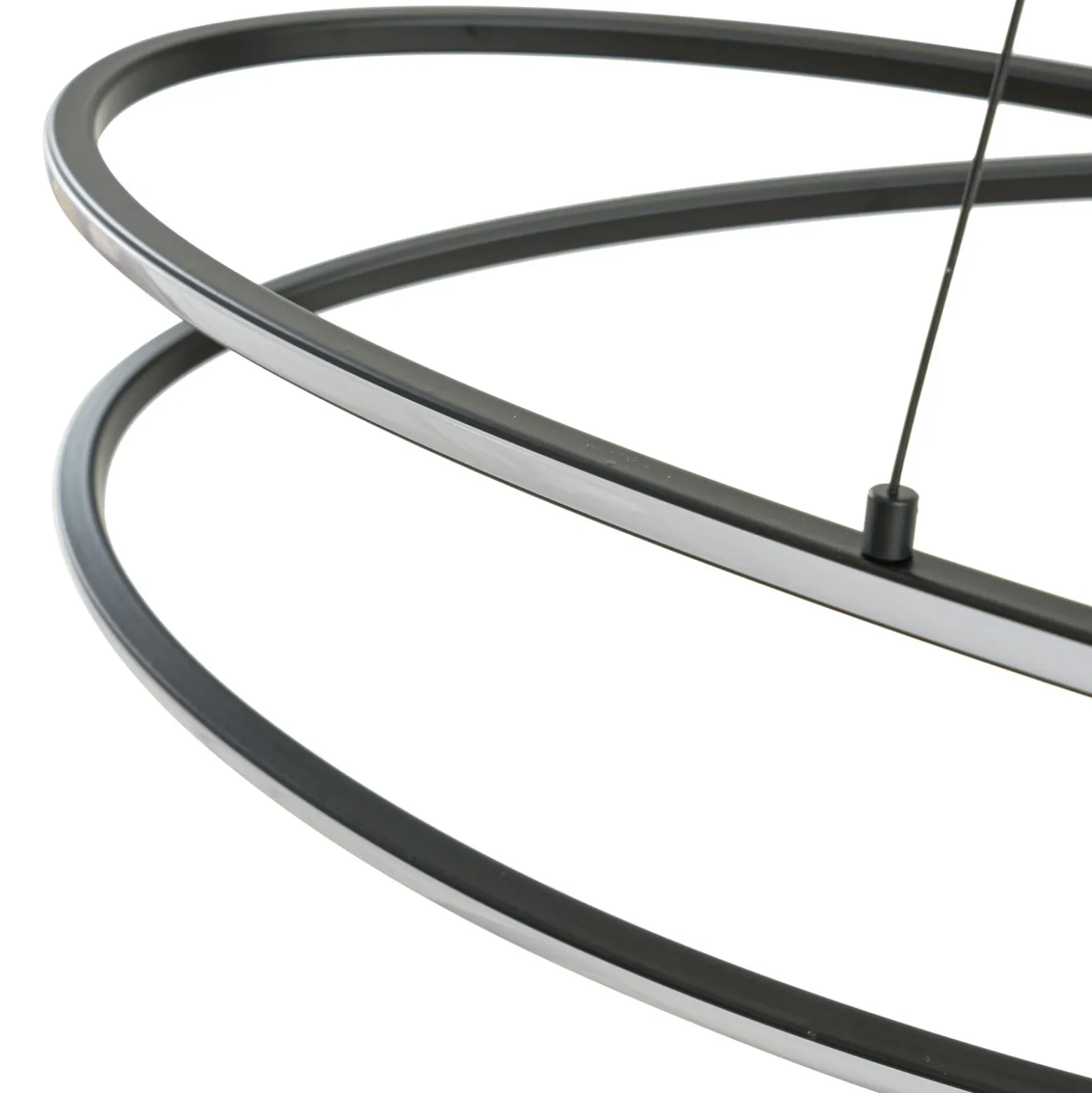 Lámpara colgante LED Lucande Gavril, 100 cm, negra, atenuable