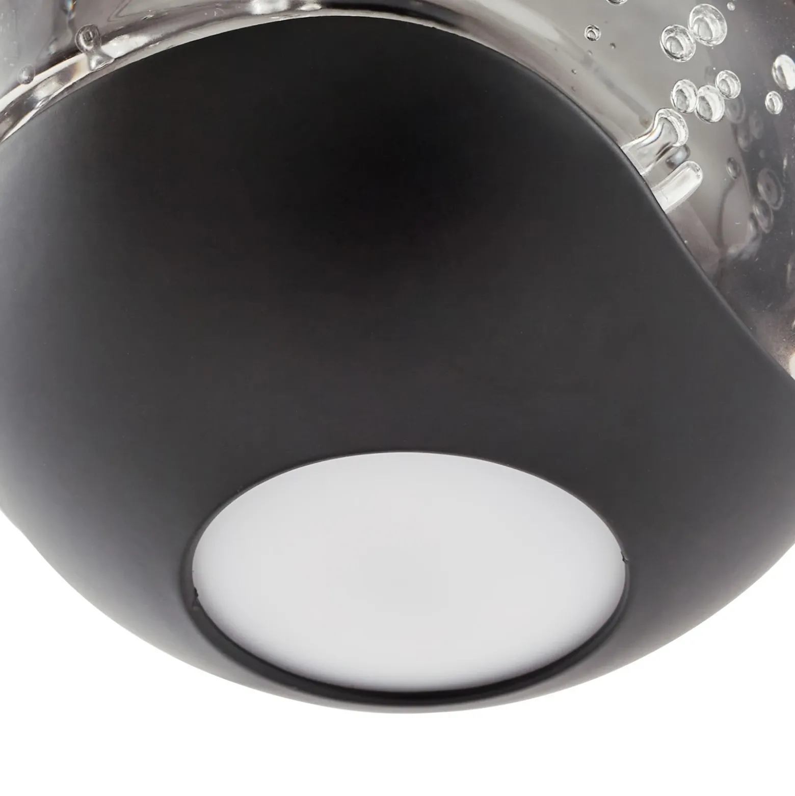 Lámpara colgante LED Lucande Hayley, negra, 5 luces, alargada