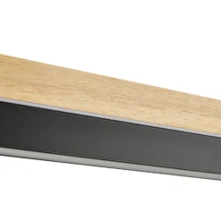 Lámpara colgante LED Lucande Holven, madera, CCT, longitud 113 cm