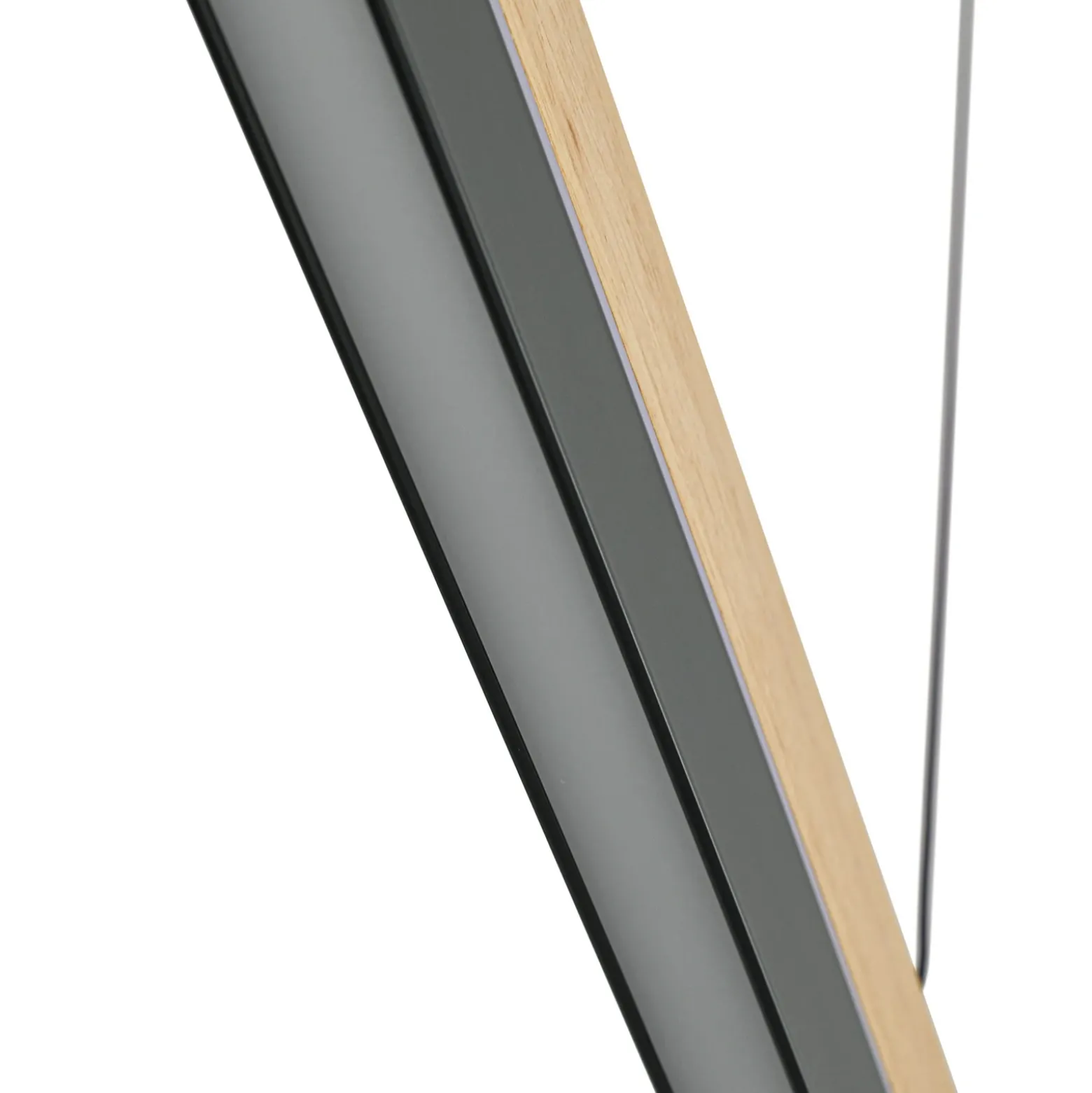 Lámpara colgante LED Lucande Holven, madera, CCT, longitud 113 cm