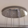 lámpara colgante LED Lucande Hayley, Ø 40 cm, 9 luces, cromo, cristal