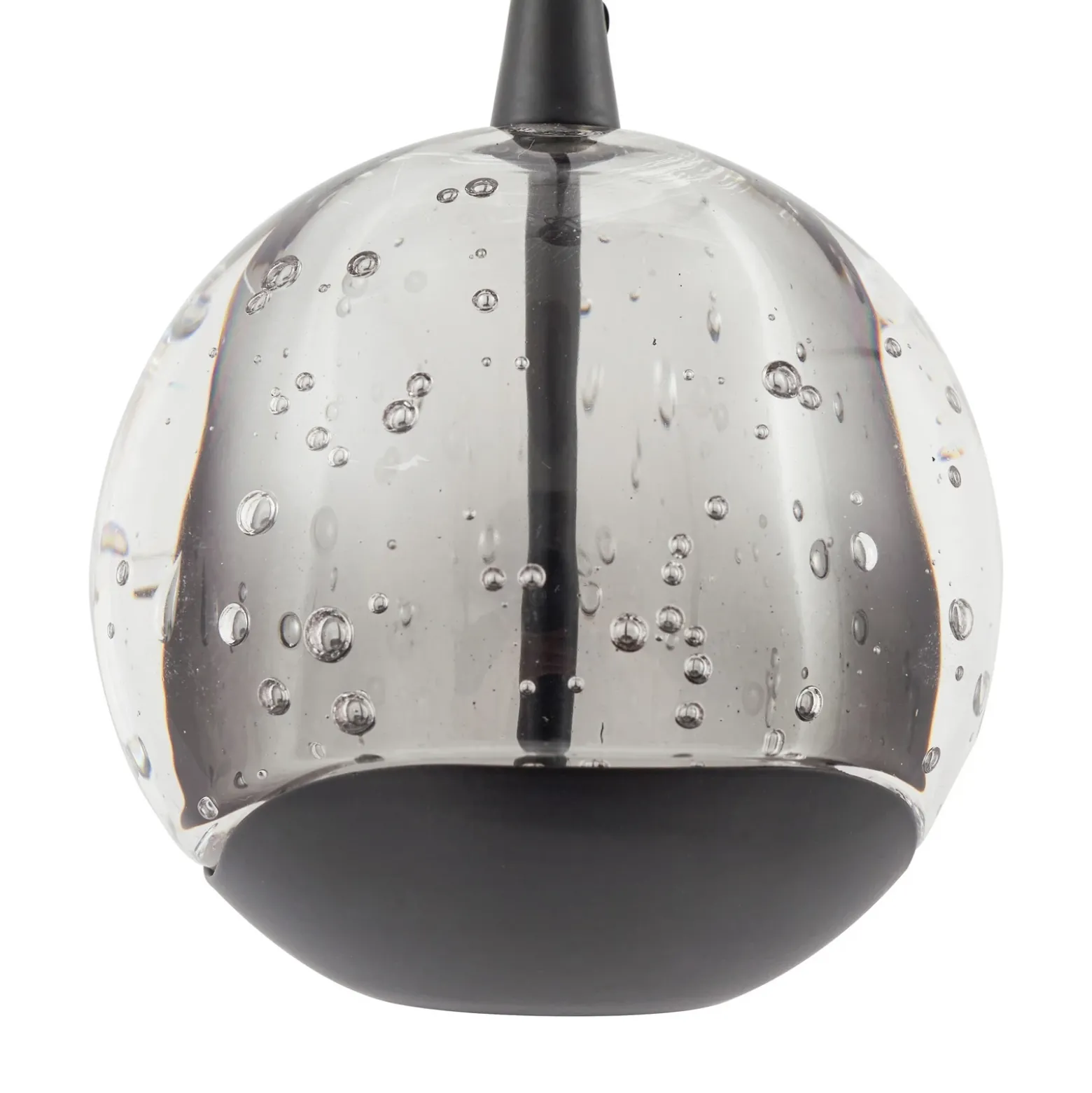 Lámpara colgante LED Lucande Hayley, negra, 5 luces, alargada