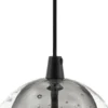 Lámpara colgante LED Lucande Hayley, negra, 9 luces, cristal
