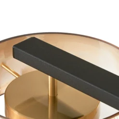 Lámpara colgante LED Lucande Martis, ámbar, 4 luces, atenuable