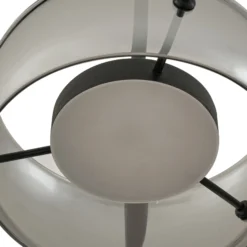 Lámpara colgante LED Lucande Martis, negra, 3 luces, step-dim