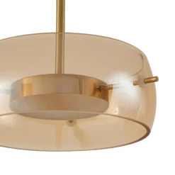 Lámpara colgante LED Lucande Martis, ámbar, 3 luces, atenuable