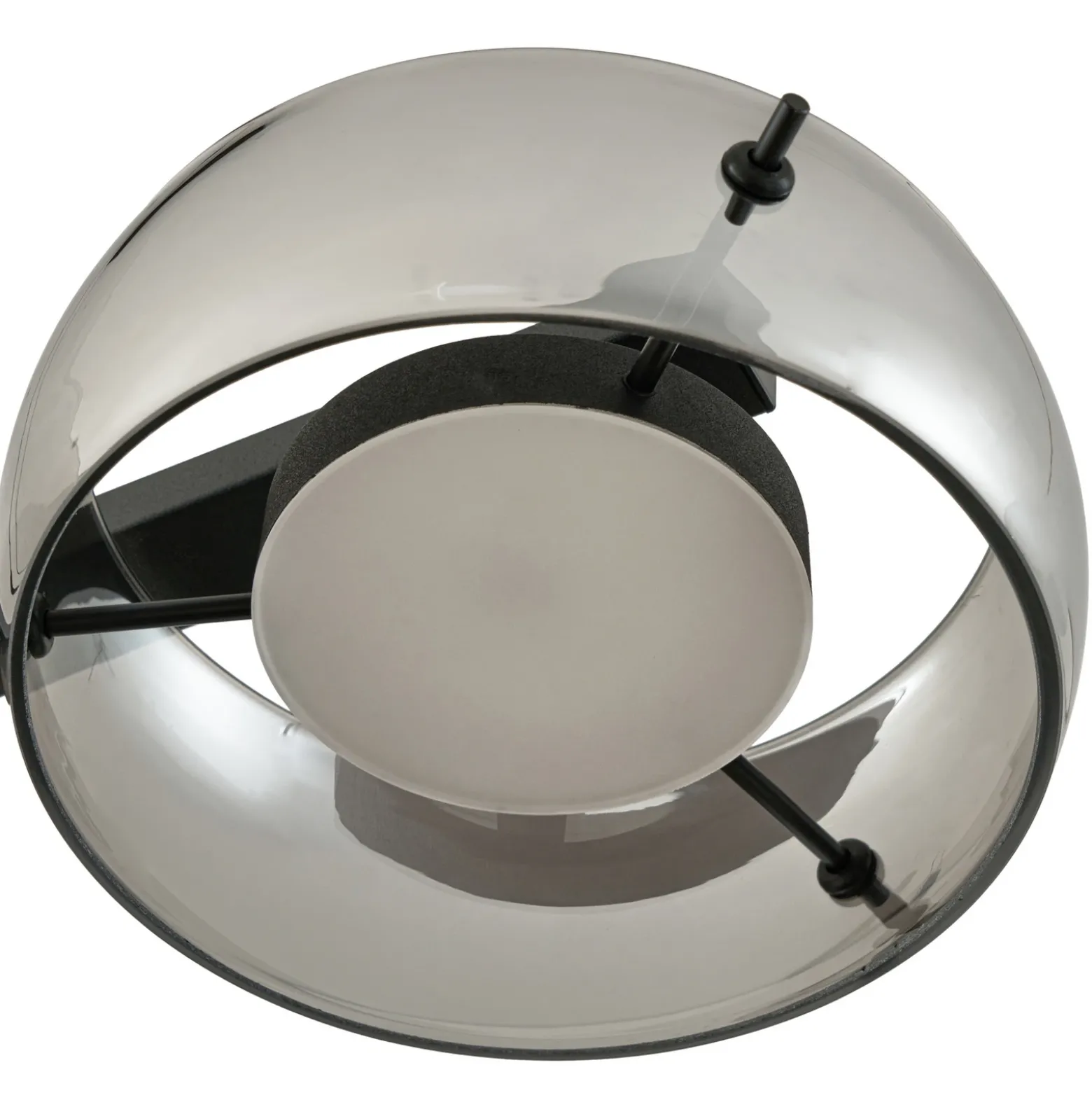 Lámpara colgante LED Lucande Martis, negra, 4 luces, atenuable