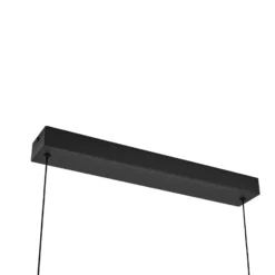 Lámpara colgante LED Lucande Nivara, 117 cm, dorada, metal